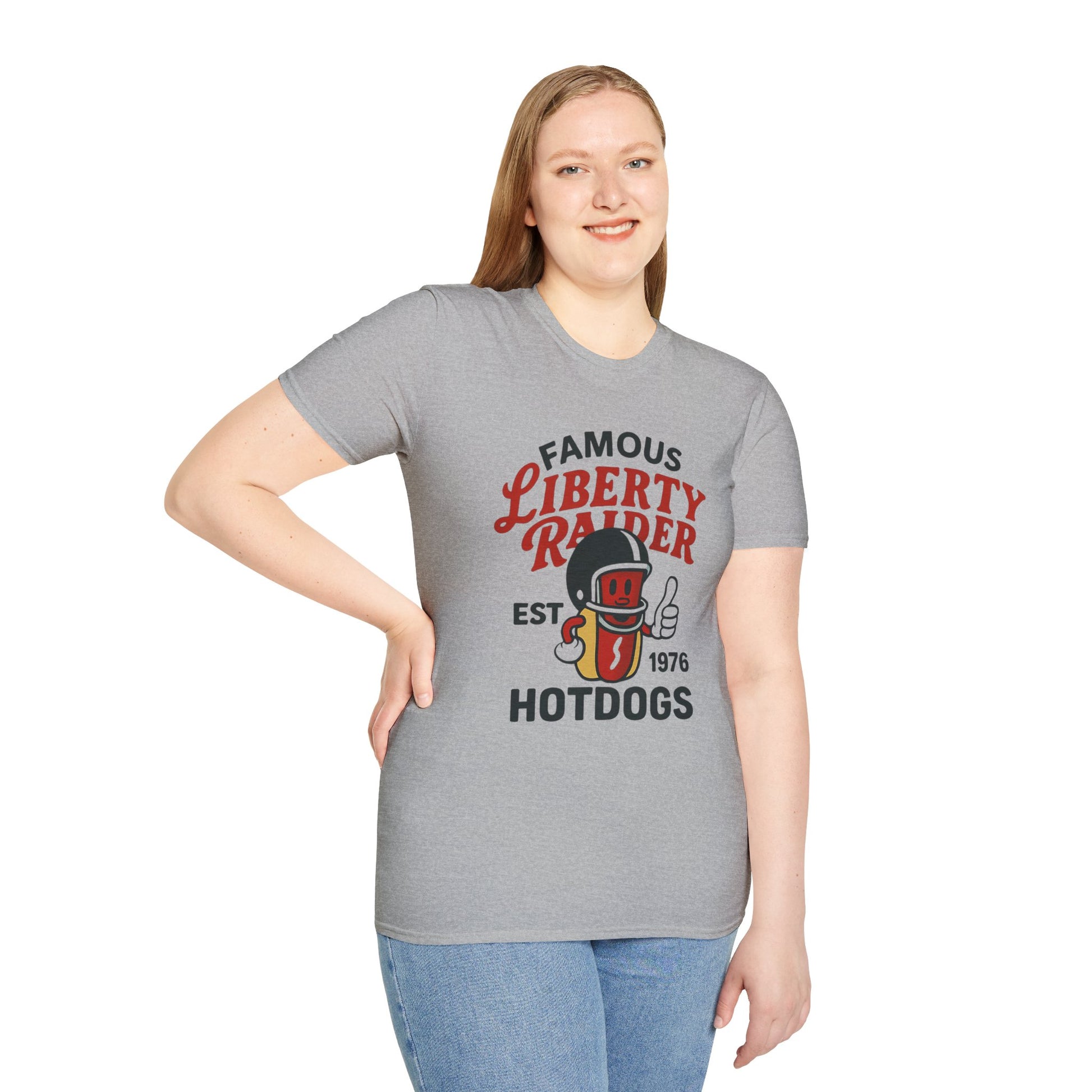 Vintage Football Tee - Liberty Raiders "Famous Hot Dogs"