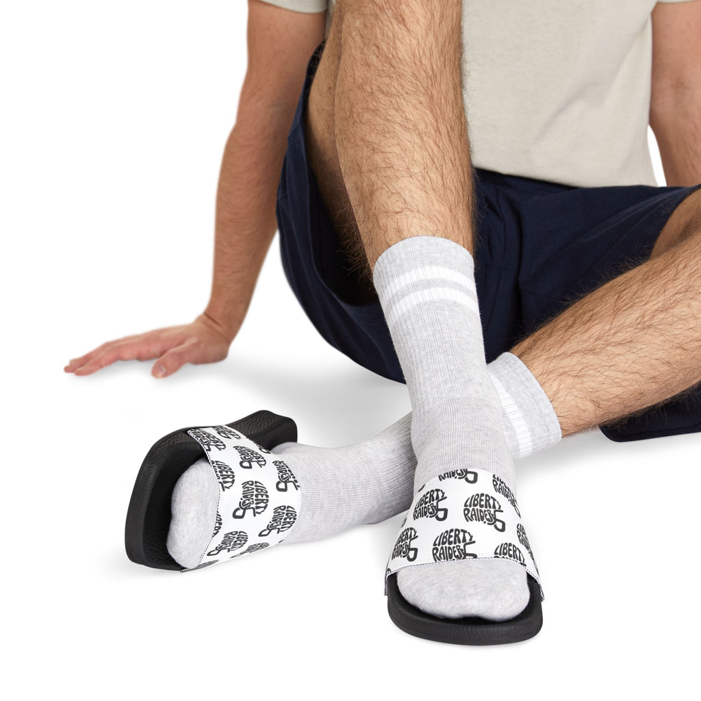 Men's Removable-Strap Slides - Liberty Raiders "Football Helmet"